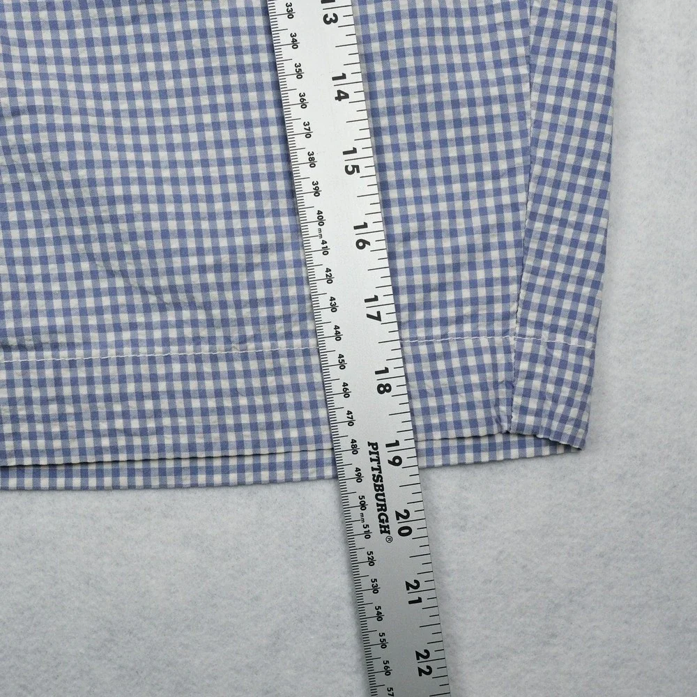 VTG Polo Ralph Lauren Shorts Mens 34 White Blue Gingham Checks Chino Preppy Golf